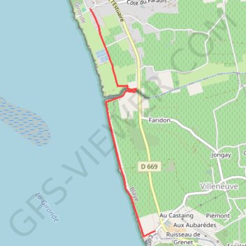 Trace GPS Variante levée Roque de T., itinéraire, parcours