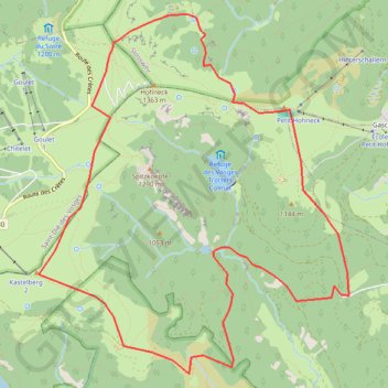 Trace GPS Autour du Hohneck, itinéraire, parcours
