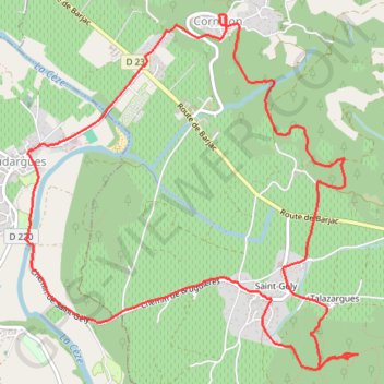 Trace GPS Cornillon, itinéraire, parcours