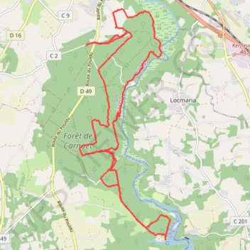 Trace GPS Forêt de Toulfoën, itinéraire, parcours