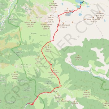 Trace GPS Vallée des merveilles à Sospel étape 1, itinéraire, parcours
