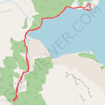 Trace GPS Bow Lake - Glacier Falls, itinéraire, parcours
