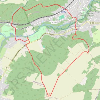 Trace GPS Lardy - le circuit de Janville-sur-Juine, itinéraire, parcours