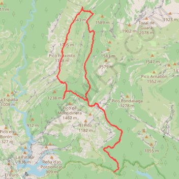 Trace GPS Corcurezo y Fragineto, itinéraire, parcours