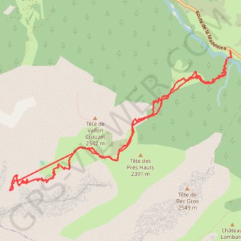 Trace GPS Lac de la Motte, itinéraire, parcours
