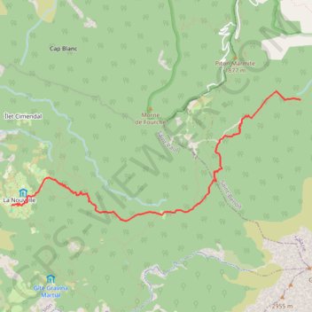 Trace GPS Ile de la Réunion La Nouvelle-HellBourg, itinéraire, parcours