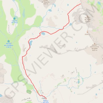 Trace GPS Vallée de la clarée col des muandes, itinéraire, parcours
