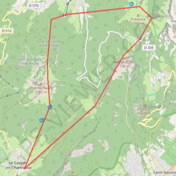 Trace GPS Chartreuse - 1920 - 18 - Tour 12h, itinéraire, parcours