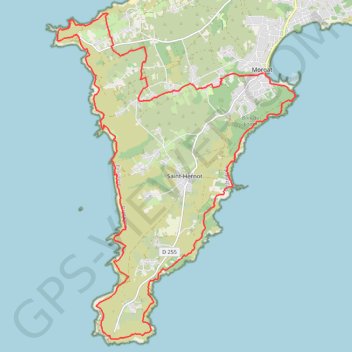 Trace GPS Presqu'île de Crozon, itinéraire, parcours