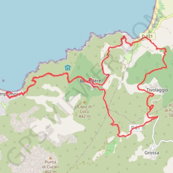 Trace GPS Tivilagio-Razzi, itinéraire, parcours