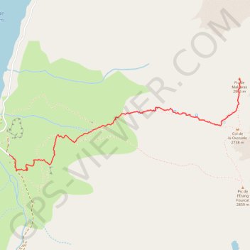 Trace GPS Pic de Malcaras, itinéraire, parcours