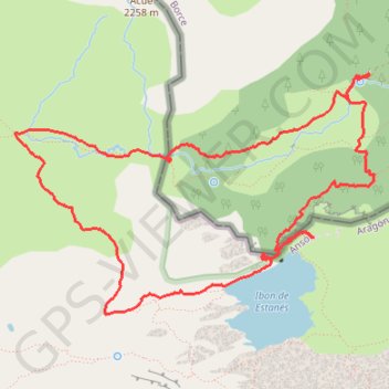 Trace GPS Lac d'Estaens par l'Escalé Aigues Tortes, itinéraire, parcours