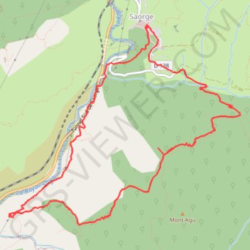 Trace GPS Croix du Mont-Agu, itinéraire, parcours