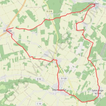 Trace GPS Randonnée Seine & Loing, itinéraire, parcours