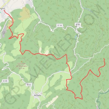 Trace GPS Peyre - Grises - Dourgne, itinéraire, parcours