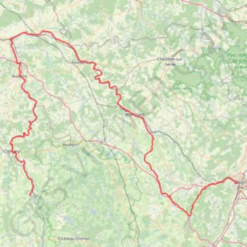 Trace GPS Chitry les Mines - Dijon, itinéraire, parcours