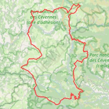 Trace GPS Mt Aigoual - Mt Lozere VTT 2021, itinéraire, parcours