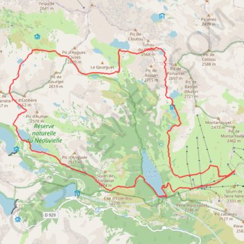 Trace GPS Découverte des lacs du Néouvielle, itinéraire, parcours