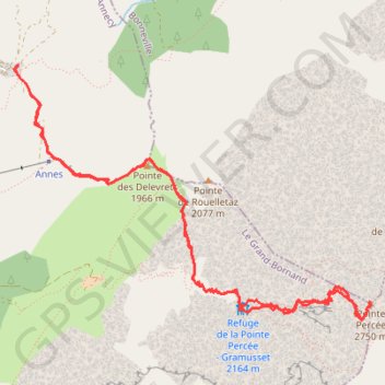 Trace GPS Ascension de la Pointe Percée, itinéraire, parcours