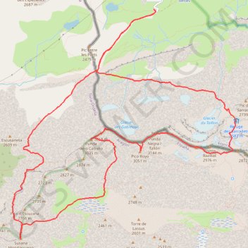 Trace GPS Taillon - Gabietous - Escuzana, itinéraire, parcours