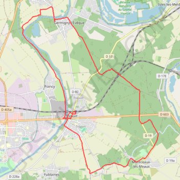 Trace GPS Des bords de la Marne à la forêt de Montceaux, itinéraire, parcours