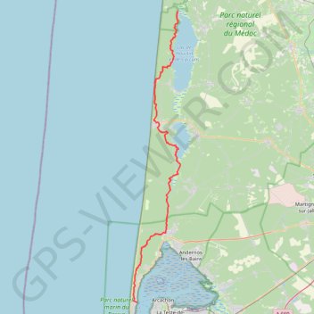 Trace GPS GR 8 : De Contaud à Bélisaire (Gironde), itinéraire, parcours