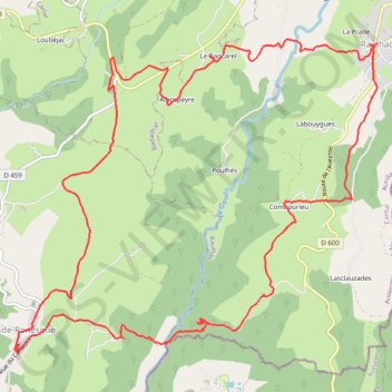Trace GPS Le château de Messilhac - Raulhac, itinéraire, parcours