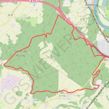 Trace GPS La forêt de Rosny - Apremont, itinéraire, parcours