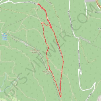 Trace GPS Rando Mont Baron, itinéraire, parcours