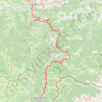 Trace GPS GR 86 : Bagnères-de-Luchon - Montréjeau, itinéraire, parcours