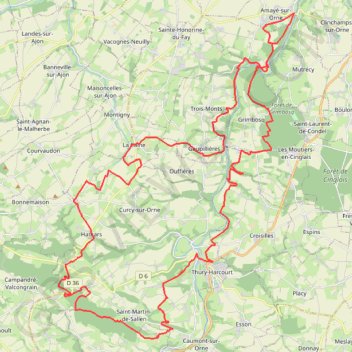 Trace GPS Les Bois de Thury, itinéraire, parcours