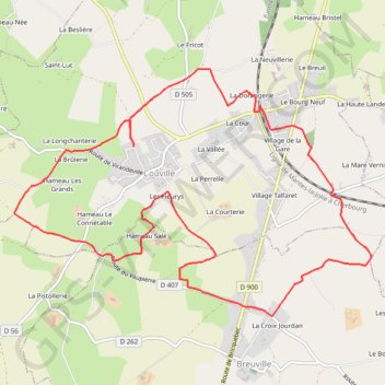 Trace GPS Couville (50690), itinéraire, parcours