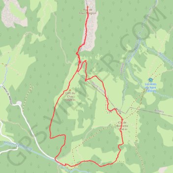 Trace GPS Roc de Four Magnin, itinéraire, parcours