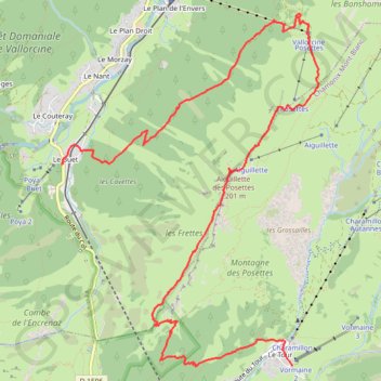 Trace GPS Aiguillette des Posettes, itinéraire, parcours