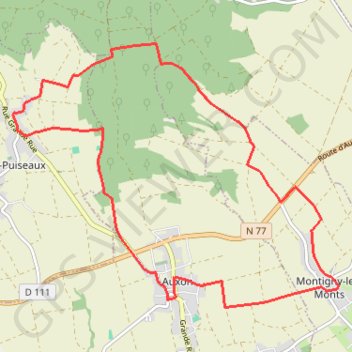 Trace GPS Circuit des trois Monts, itinéraire, parcours