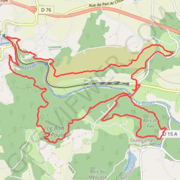 Trace GPS Trail de Guerlédan, itinéraire, parcours