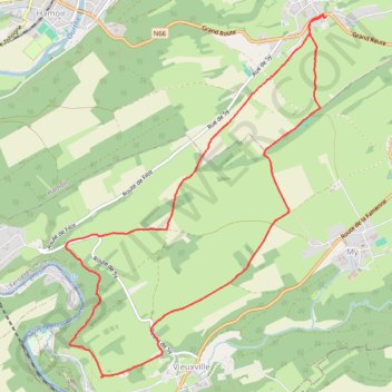 Trace GPS Filot (Hamoir) - Province de Liège - Belgique, itinéraire, parcours