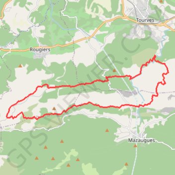 Trace GPS Gorges du Caramy - Rougiers, itinéraire, parcours