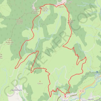 Trace GPS Thiézac - Élancèze, itinéraire, parcours