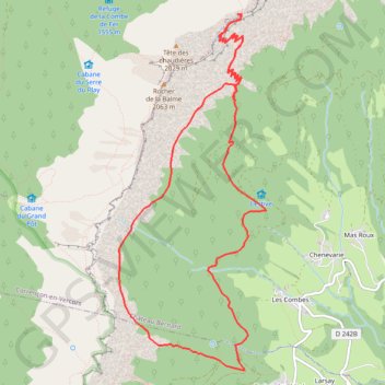 Trace GPS Pas de la Balme depuis Saint-Andéol, itinéraire, parcours