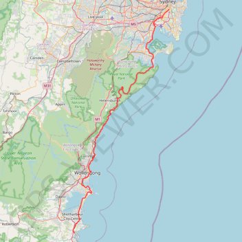 Trace GPS Minnamurra - Royal National Park - Sydney, itinéraire, parcours
