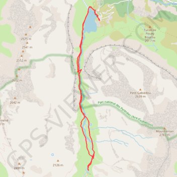 Trace GPS Cirque d'Estaubé, itinéraire, parcours
