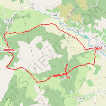 Trace GPS Boudes-Saint-Hérand, itinéraire, parcours