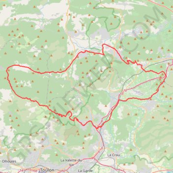 Trace GPS Siou-Blanc - Solliès-Toucas, itinéraire, parcours