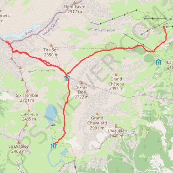 Trace GPS Dent de Morcles, itinéraire, parcours