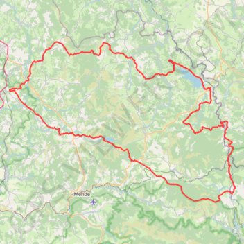 Trace GPS Tour de Margeride (Lozère), itinéraire, parcours