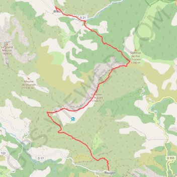 Trace GPS Le Verdon par les crêtes (1er jour), itinéraire, parcours