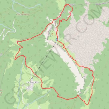 Trace GPS Parmelan au départ de la Blonnière -74, itinéraire, parcours