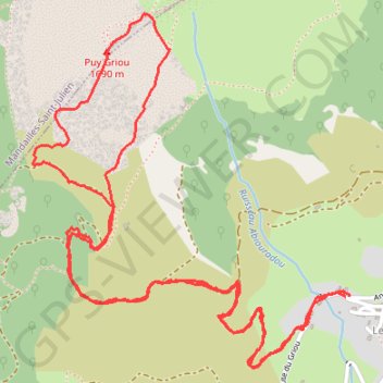 Trace GPS Puy Griou, itinéraire, parcours