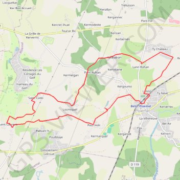 Trace GPS Crcuit à Ploemel, itinéraire, parcours
